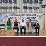 Entrega Raciel Pérez 15 computadoras en beneficio de la educación en la secundaria “Moisés Sáenz”